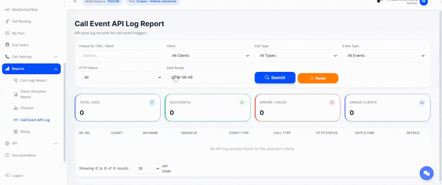 PCAP Download in Call Logs